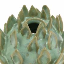 Vase décoratif art choc céramique vert Ø9.5cm H9cm