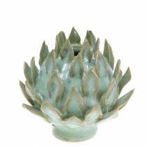 Vase décoratif art choc céramique vert Ø9.5cm H9cm