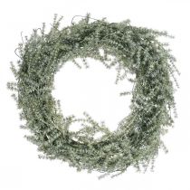 Article Couronne décorative de mélèze, couronne d&#39;aiguilles artificielles enneigée blanc gris Ø32cm
