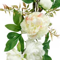 Topper pivoine, décoration de table, branche Paeonia blanche L60cm