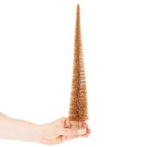 Article Décoration de sapin de Noël artificiel, fine, avec base en bois, 40 cm, 3 pièces