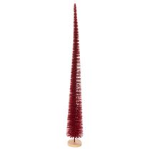 Article Sapin de Noël décoratif moderne et fin sur socle en bois, 80 cm