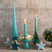Article Sapin de Noël artificiel, fin, avec base en bois, 40 cm