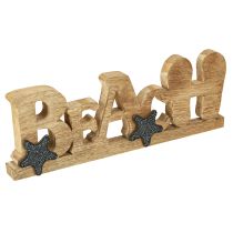 Article Lettrage sur pied « Plage » décoration maritime bois 35×12cm