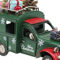 Article Décoration de Noël voiture Voiture de Noël vintage vert L17cm