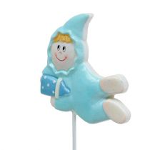 Pique décorative bébé rose, bleu 5 cm L. 25 cm,4 p.