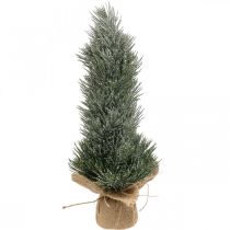 Article Mini sapin de Noël enneigé artificiellement dans un sac H41cm