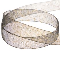 Article Ruban décoratif, ruban d'organza transparent pour décoration de table, 15 mm de large, 20 m de long