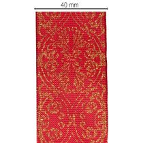 Article Ruban cadeau à motif festif pour loisirs créatifs et décoration, 40 mm x 15 m