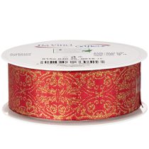Article Ruban cadeau à motif festif pour loisirs créatifs et décoration, 40 mm x 15 m