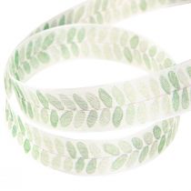 Article Ruban Feuilles Vertes Ruban Organza Ruban Décoratif 25mm 18m