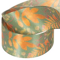 Article Ruban décoratif à motif de feuilles, décoration d'automne, 40 mm x 15 m