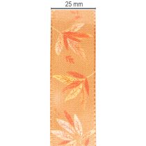 Article Ruban cadeau automne à motifs de feuilles pour emballages créatifs, 25 mm x 18 m