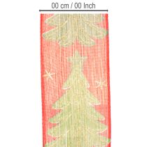 Article Ruban cadeau sapin de Noël avec étoiles 40 mm 15 m