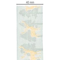 Article Ruban cadeau avec rennes et sapins de Noël, 40 mm x 18 m