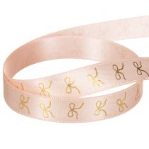 Article Ruban cadeau avec nœuds dorés 15 mm 18 m