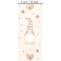 Article Ruban décoratif à motifs de gnomes et de cœurs, idéal pour les cadeaux et les loisirs créatifs, 40 mm x 15 m