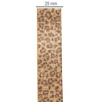 Article Ruban cadeau à motif léopard pour décoration créative et art floral, 25 mm x 20 m