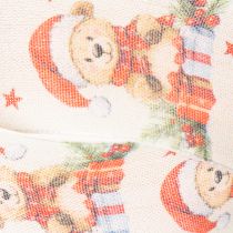 Article Ours en ruban cadeau avec bonnet de Père Noël et cadeaux 40 mm 15 m