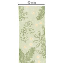 Article Ruban cadeau houx et gui 40 mm 15 m