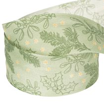 Article Ruban cadeau houx et gui 40 mm 15 m