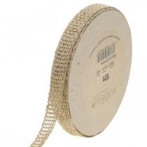 Article Ruban décoratif en jute naturel 12 mm, ruban décoratif rustique en jute 10 m