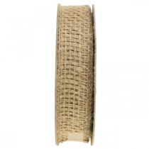 Article Ruban déco jute nature 25mm ruban jute ruban cadeau rustique 10m