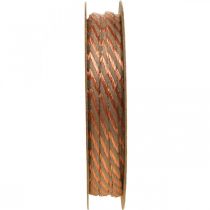 Cordon, ruban décoratif, cordon bijoux Cuivre-couleurs naturelles L20m Ø4cm