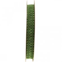 Article Ruban de jute pour la décoration, ruban cadeau naturel, ruban décoratif vert 15mm 15m