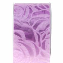 ruban décoratif Rosen Breit Violet 63mm 20m