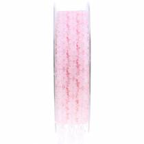 Article Ruban dentelle rose 20mm 20m