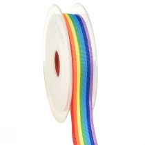 Ruban décoratif ruban cadeau arc-en-ciel multicolore 25mm 20m