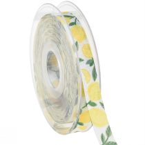 Article Ruban cadeau avec ruban décoratif citron été L15mm L20m