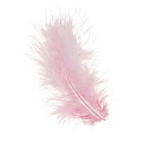 Article Plumes artisanales plumes d&#39;oiseaux roses printemps Pâques 5-10cm 20g