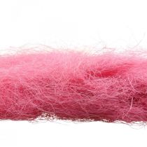 Article Matériel d'artisanat, herbe de sisal, matériau naturel rose 300g