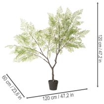 Article Arbre artificiel aux feuilles délicates, 120 cm