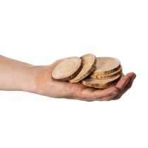 Article Rondelles de bois naturel pour la décoration et les loisirs créatifs, 6 cm, 300 g