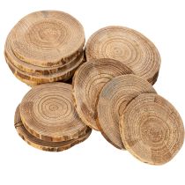 Article Rondelles de bois naturel pour la décoration et les loisirs créatifs, 6 cm, 300 g