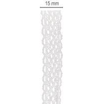 Article Ruban de dentelle en coton, ruban décoratif fin pour les loisirs créatifs, 15 mm de large, 10 m de long