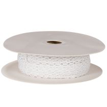 Article Ruban de dentelle en coton, ruban décoratif fin pour les loisirs créatifs, 15 mm de large, 10 m de long