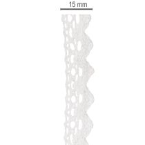 Article Ruban de dentelle décoratif, galon de coton fin pour travaux manuels, 15 mm de large, 10 m de long