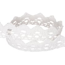 Article Ruban de dentelle décoratif, galon de coton fin pour travaux manuels, 15 mm de large, 10 m de long