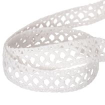 Article Ruban de dentelle décoratif en coton, pour créations originales, 18 mm, 10 m