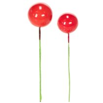 Article Mini boules de Noël artificielles rouges en forme de baies, 2 cm, lot de 48.