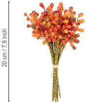 Article Grappe de baies orange, 20 cm de long