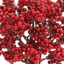Article Branche décorative aux fruits rouges branche de baies décoration d'automne 26cm 6pcs