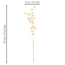Article Branche de baies artificielles décorative, dorée, 70 cm, lot de 3