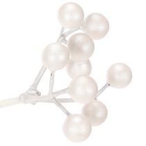 Article Branche de baies blanches artificielles, fournitures de décoration/loisirs créatifs, 52 cm