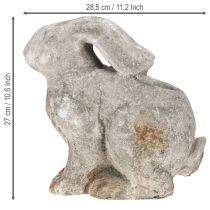Article Cache-pot décoratif lapin en béton Pâques gris antique H27cm