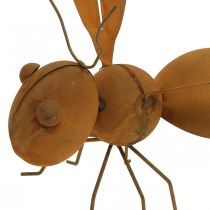 Article Figurine décorative abeille, insecte en métal, décoration de jardin patinée L20cm H19cm